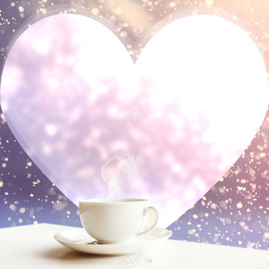 咖啡浪漫情人节主图背景