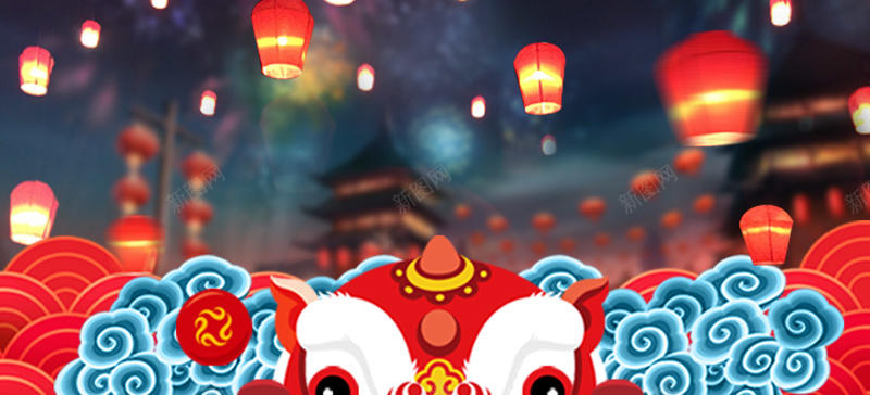 春节大气中国风红色海报背景背景