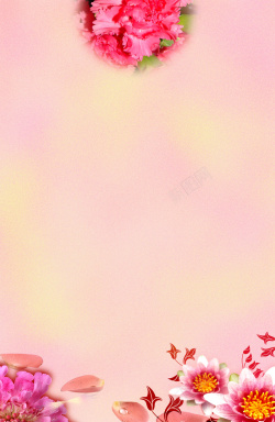 三八贺卡粉色梦幻花瓣妇女节背景高清图片