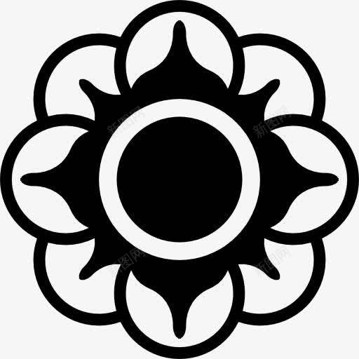 花的圆形花瓣变图标png_新图网 https://ixintu.com 自然 圆 花 花瓣 花朵 圆形的花瓣
