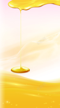 小清新蜂蜜黄色清新H5背景高清图片