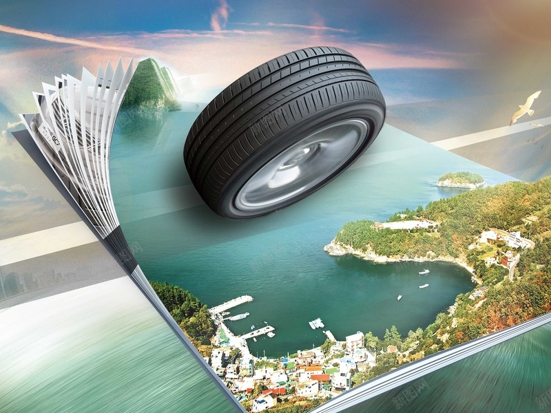汽车轮胎广告广告背景jpg设计背景_新图网 https://ixintu.com 广告 汽车 绿色 轮胎 销售 海洋 岛屿 创意 沙滩 夏天 海报 平面 背景 PSD 素材 模板
