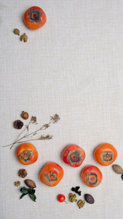 橙色柿子柿子橙色水果H5背景高清图片