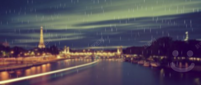 雨中城市夜景背景素材背景