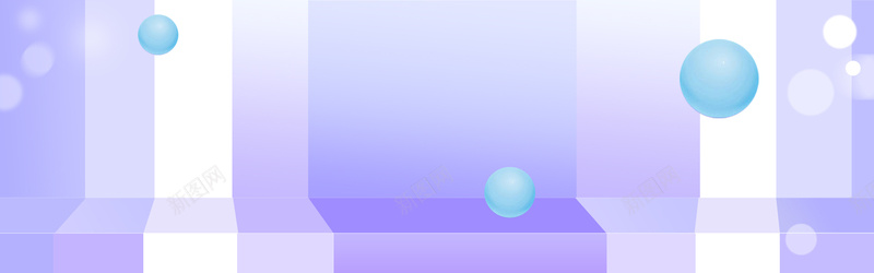 夏天文艺气泡几何紫色背景背景