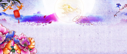 美丽风筝莲花灯笼淡紫色背景素材高清图片