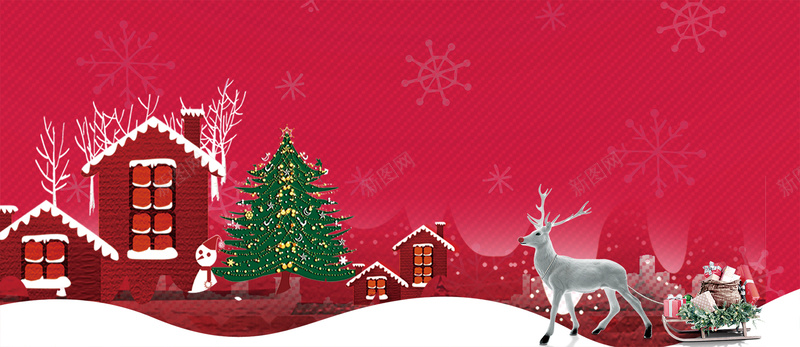 圣诞节麋鹿卡通简约红色bannerpsd设计背景_新图网 https://ixintu.com 圣诞快乐 圣诞海报 圣诞狂欢 圣诞老人 圣诞节 圣诞树 新年 圣诞元素 双蛋狂欢 元旦 元旦快乐 圣
