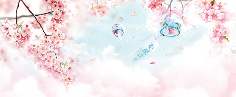 春暖花开背景psd设计背景_新图网 https://ixintu.com 春季新品 春天 春日 小清新 花瓣 女装 春暖花开 海报banner 浪漫 梦幻