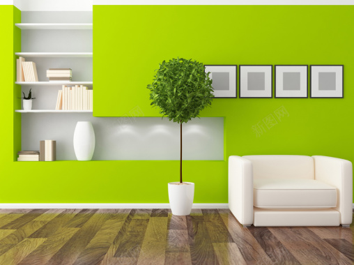 绿色简约清新竹炭背景墙家居素材背景