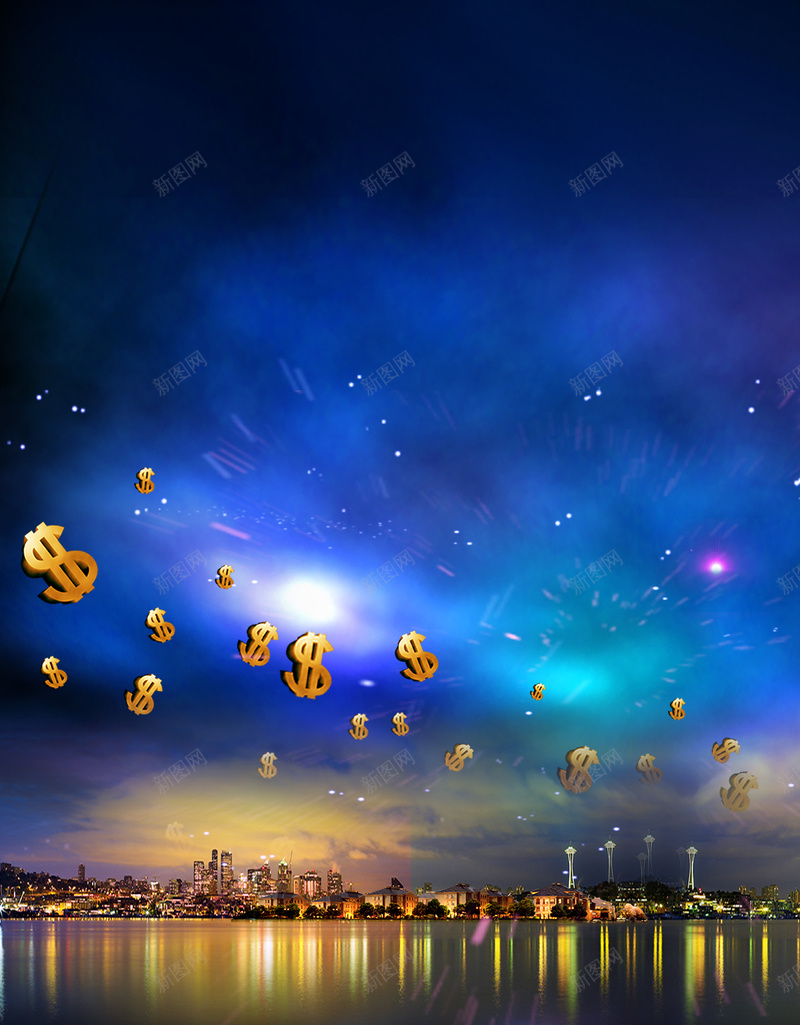 梦幻城市夜景金钱符号h5背景背景图片免费下载 素材m Xjfovbxvv 新图网