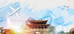 云南昆明西双版纳风景彩云之南旅游海报背景高清图片