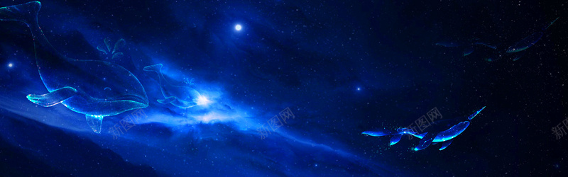 蓝色梦幻星空banner海报背景jpg设计背景_新图网 https://ixintu.com 唯美星空背景 星空粒子 梦幻星辰 绚丽舞台 蓝色星空 静谧海面 星空幕布 闪闪星光背景 浮云飘游 灿