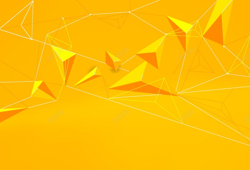 不规则几何图形背景jpg设计背景_新图网 https://ixintu.com 不规则 几何 图形 立体 黄色 三角形 多边形 橙色 扁平 渐变