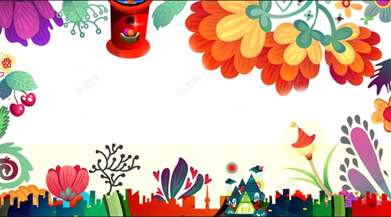 彩色手绘花卉背景图jpg设计背景_新图网 https://ixintu.com 背景图 夏天 植物 海报 花卉 素材 手绘 文艺 温暖