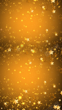 金色背景与星星H5背景背景