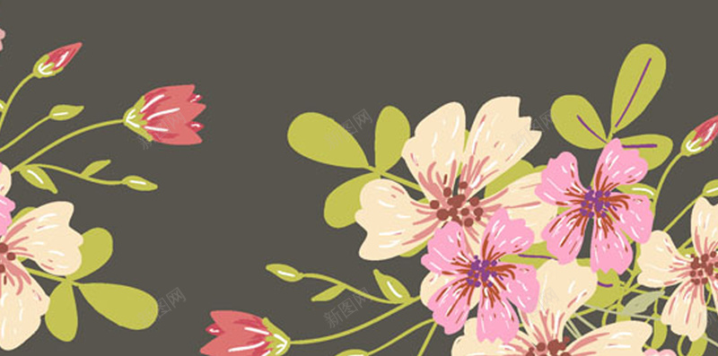 手绘花朵边框H5背景jpg设计背景_新图网 https://ixintu.com 花朵 边框 手绘 唯美 文艺 卡通 童趣