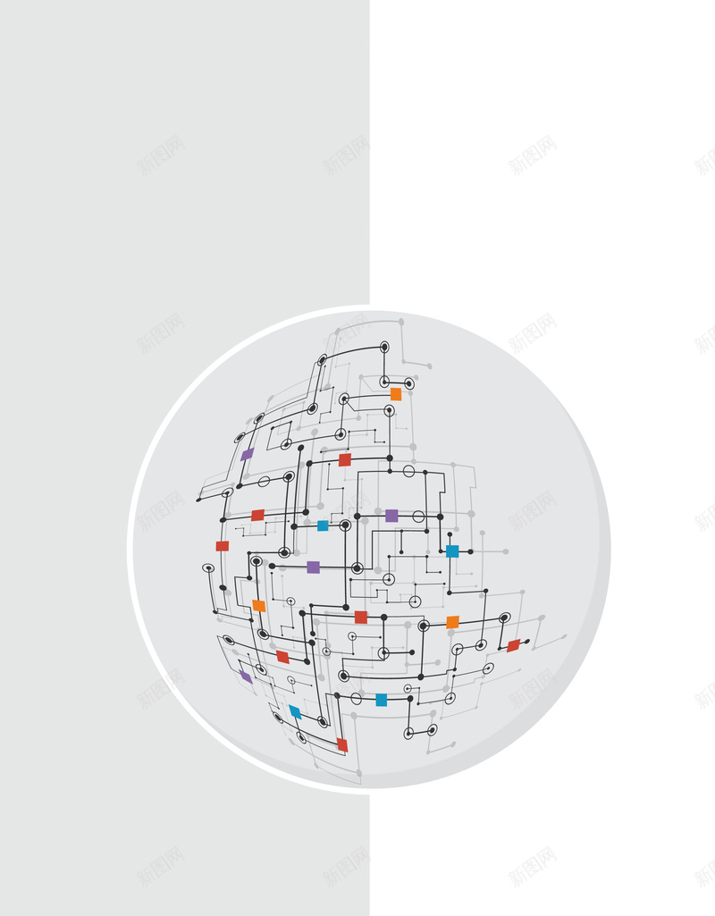 抽象几何点线灰白色简约商务科技海报psd设计背景_新图网 https://ixintu.com 灰白色 几何 抽象 点线 简约 商务 科技 海报