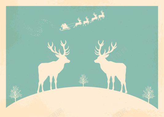 可爱儿童圣诞节海报展板手绘背景素材背景