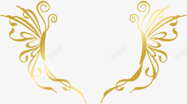 金色翅膀装饰png免抠素材_新图网 https://ixintu.com 金色 翅膀 装饰