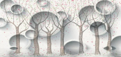 圆圈树抽象树背景图高清图片