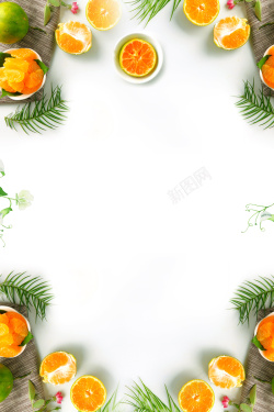 蜜桔拼盘清新橘子水果新鲜蜜桔创意高清图片