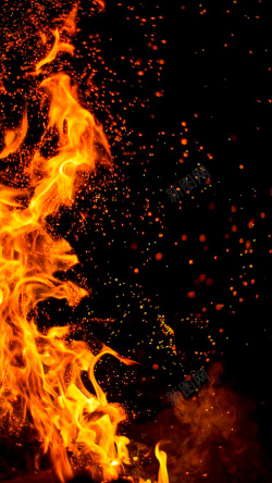 跳跃的透明火焰跳跃火焰H5背景高清图片