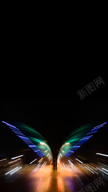 彩色翅膀H5背景背景