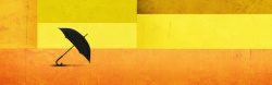金色伞橙色方块背景高清图片