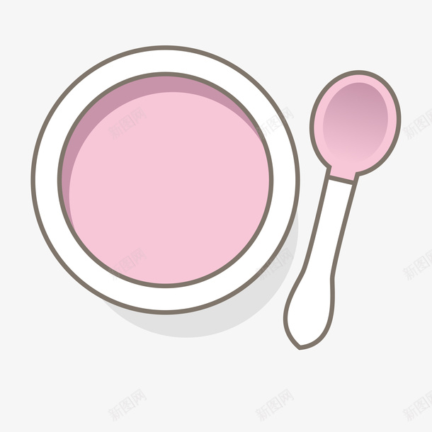 粉色碗和勺子装饰素材图案ai免抠素材_新图网 https://ixintu.com 勺子 碗 装饰 条纹 线条 纹路 纹理 质感 卡通 手绘 矢量