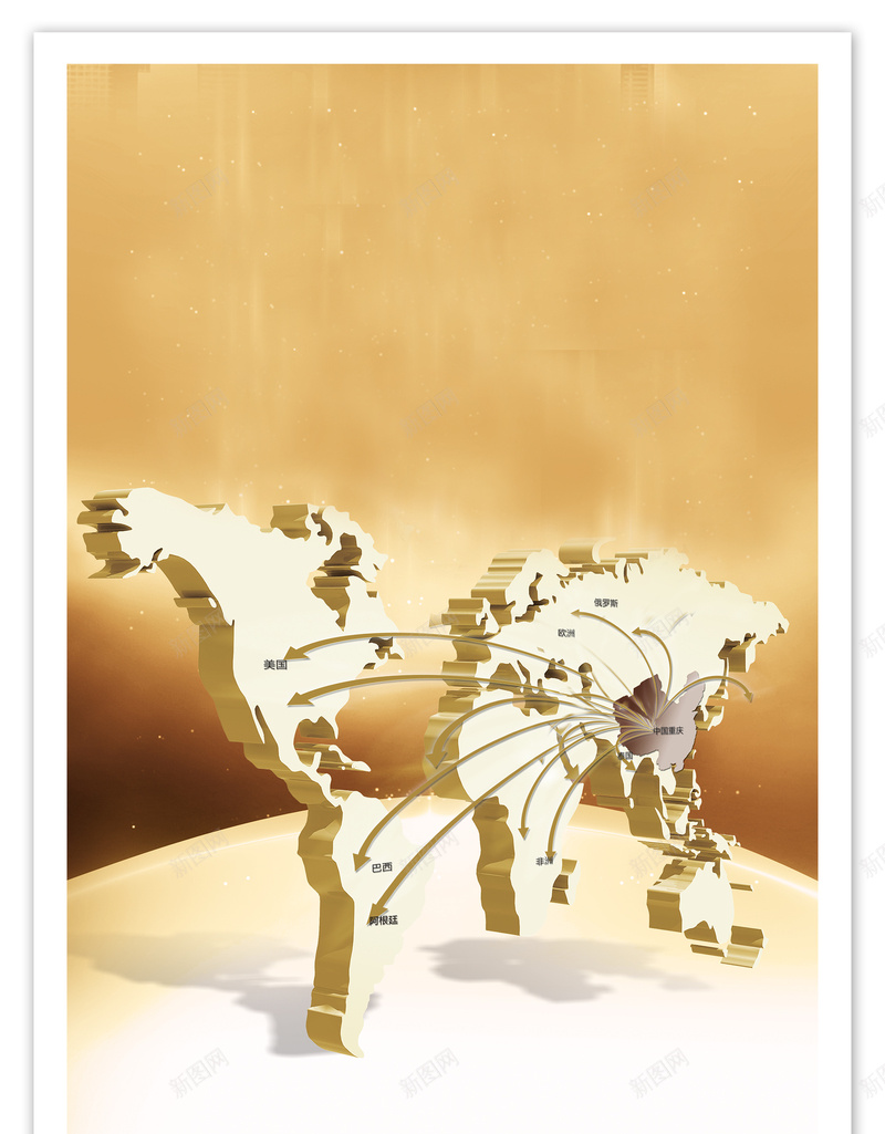 黄金时代企业文化海报背景素材psd设计背景_新图网 https://ixintu.com 企业 文化 时代 金色 黄金 中国地图 地图 立体地图 金融 海报 背景 素材