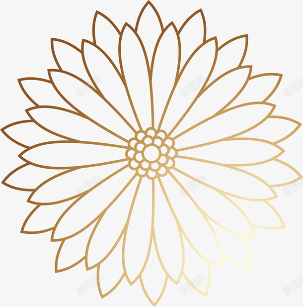 矢量金色花朵边框eps免抠素材_新图网 https://ixintu.com 新式雕花 金色 花边 传统 矢量图案 3D立体