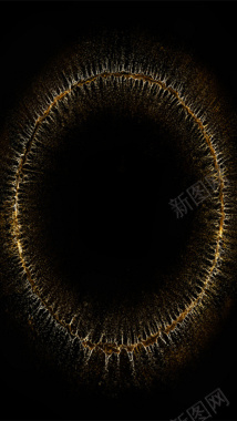 椭圆炸裂圆圈金色H5背景图背景
