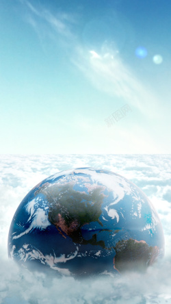 大气层蓝色星球H5背景高清图片
