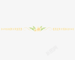涂抹边框水彩手绘植物叶子花朵直线边框高清图片
