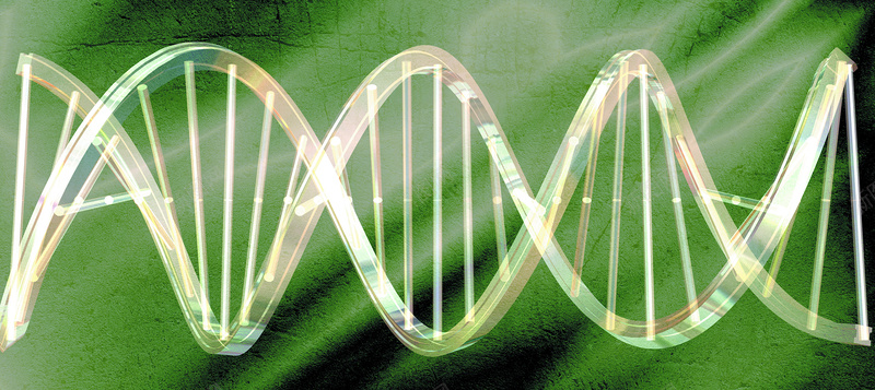 DNA双螺旋线条蓝色科技背景背景