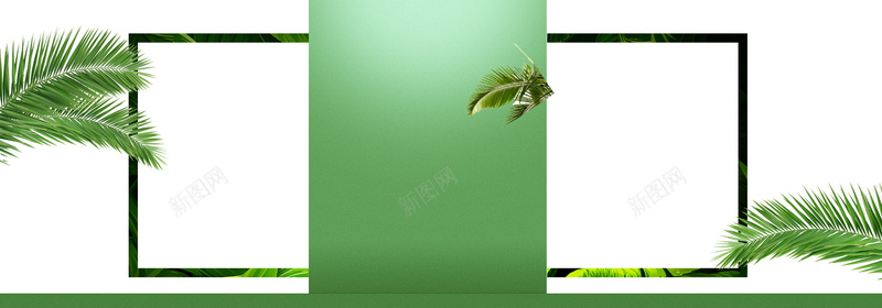 绿色清新banner海报背景背景
