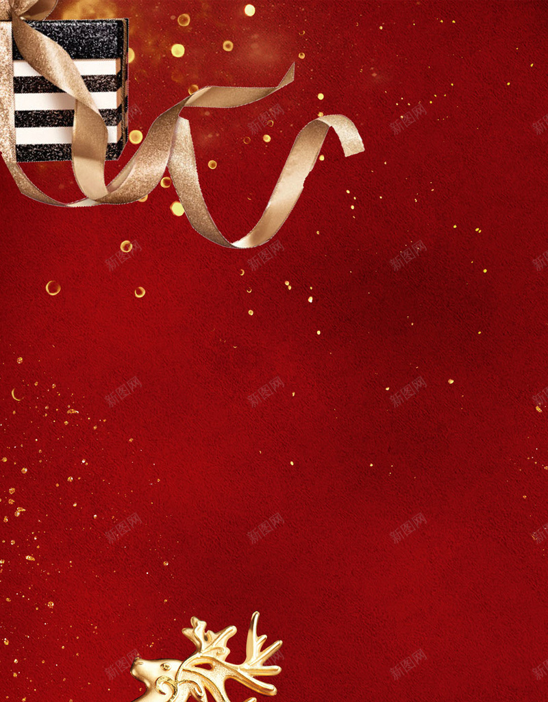 红色丝绸丝带金色羊节日jpg设计背景_新图网 https://ixintu.com 丝带 丝绸 金色 红 色 羊 节日 闪粉 金粉