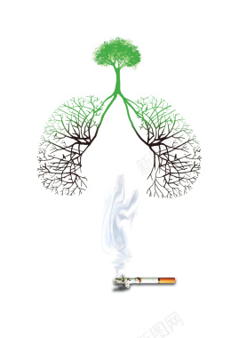 531世界无烟日肺与香烟公益广告背景背景