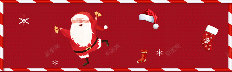 圣诞节日红色简约电商banner背景