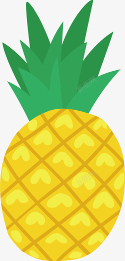 金色菠萝金色卡通手绘菠萝高清图片