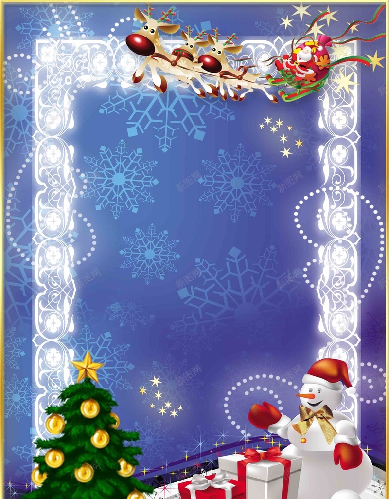圣诞节相框模板背景图jpg设计背景_新图网 https://ixintu.com 圣诞礼物 圣诞老人 圣诞树 星星 雪人 圣诞雪橇 驯鹿 蝴蝶结 花纹 边框 相框 闪亮