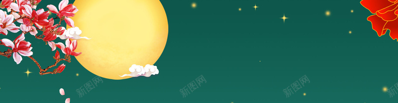 中秋节banner创意设计psd设计背景_新图网 https://ixintu.com 中秋 新款 风景 活动 促销 淘宝 1920PX 环保 月饼 海报banner 中国风