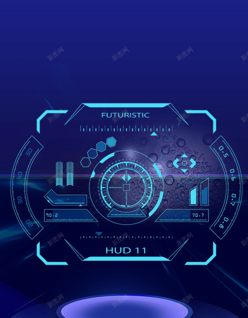 蓝色商务科技感数码产品背景jpg设计背景_新图网 https://ixintu.com 数码产品 科技背景 科技感 商务 蓝色 未来科技 炫酷 光晕