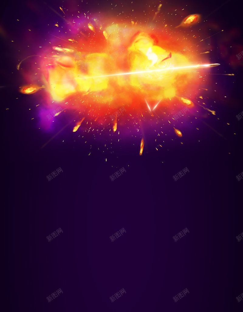 爆炸火球效果酷炫黑色H5背景psd设计背景_新图网 https://ixintu.com 火焰 火光 高光 爆炸 火球 酷炫 黑色 H5背景