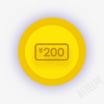 200金币LOGO动漫png_新图网 https://ixintu.com 200 金币 logo