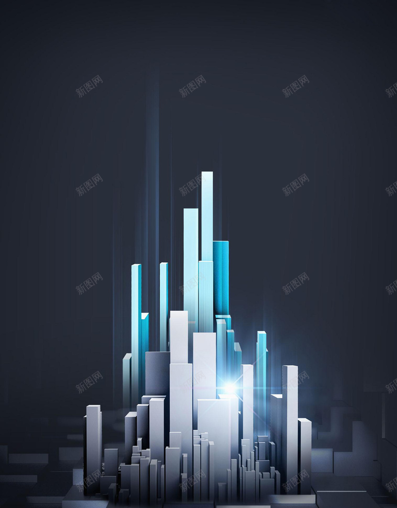 创意城市科技蓝色海报背景jpg设计背景_新图网 https://ixintu.com 创意 科技 蓝色banner 创意科技 蓝色 网络 蓝色背景 背景 城市建筑 立体建筑 模型 全球化 数据
