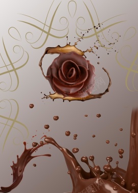巧克力海报背景素材背景