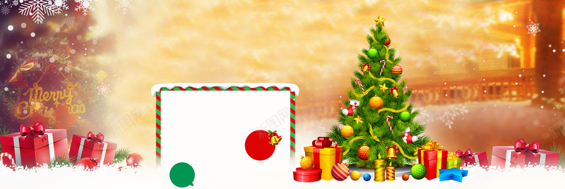 洋气过圣诞banner背景jpg设计背景_新图网 https://ixintu.com 圣诞老人 圣诞树 促销 狂欢 礼物 大礼包 雪花 边框 创意