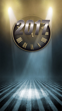 新年钟表金色钟表倒计时路面h5背景素材高清图片