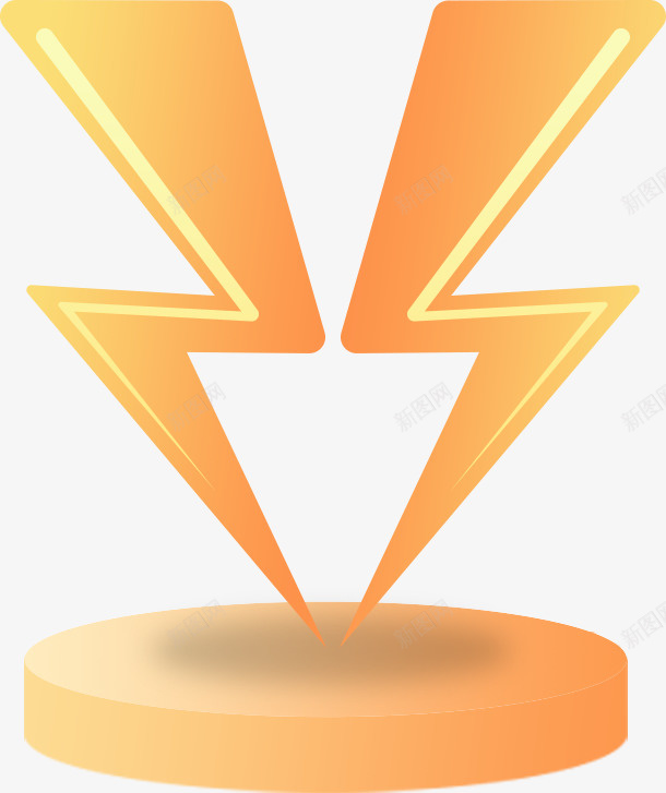潮流闪电图标png_新图网 https://ixintu.com 闪电 插画 图标 3D 质感